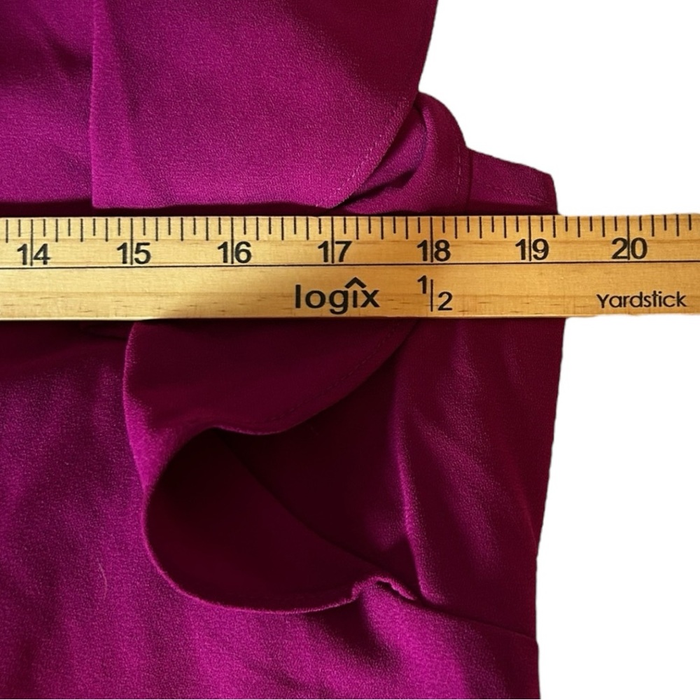 Maurices Women’s Magenta Ruffle Sleeve Shift Dress Sz M - Picture 4 of 6